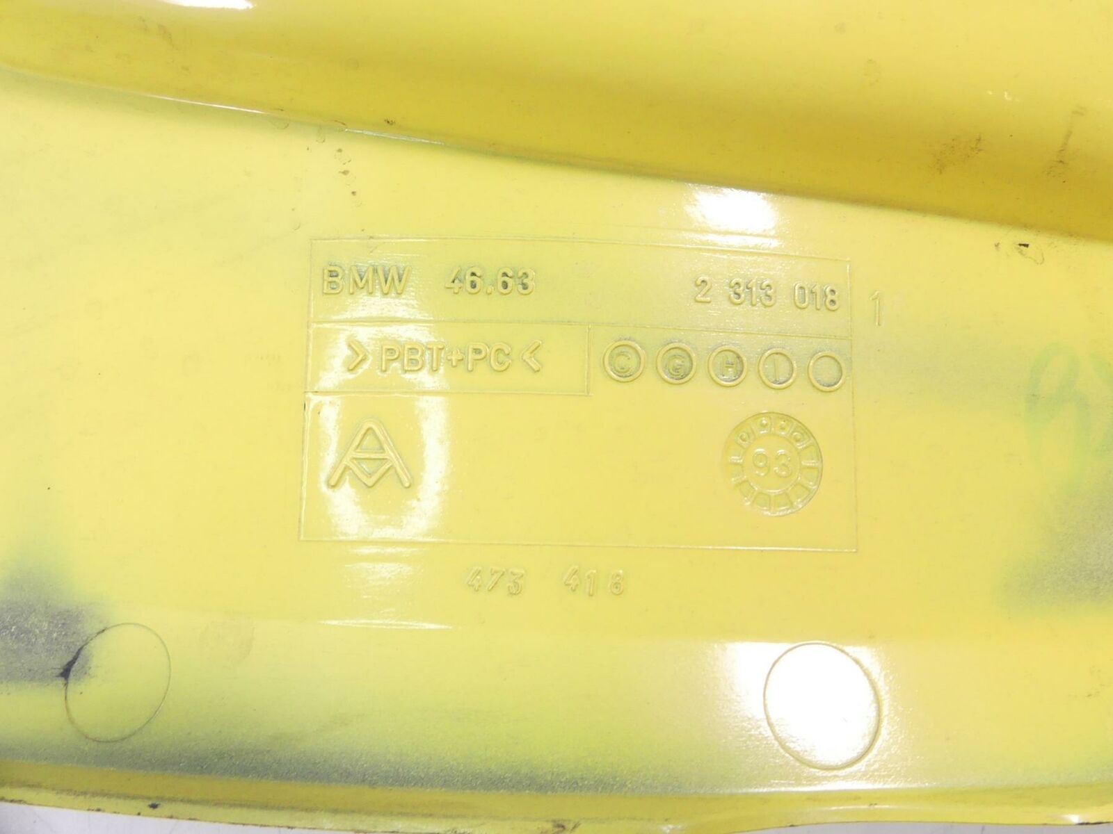1995 BMW R1100RS 259S Main Right Yellow Fairing Cover Cowl 46632313018 {{ shop.shopifyCountryName }} - Mototech271