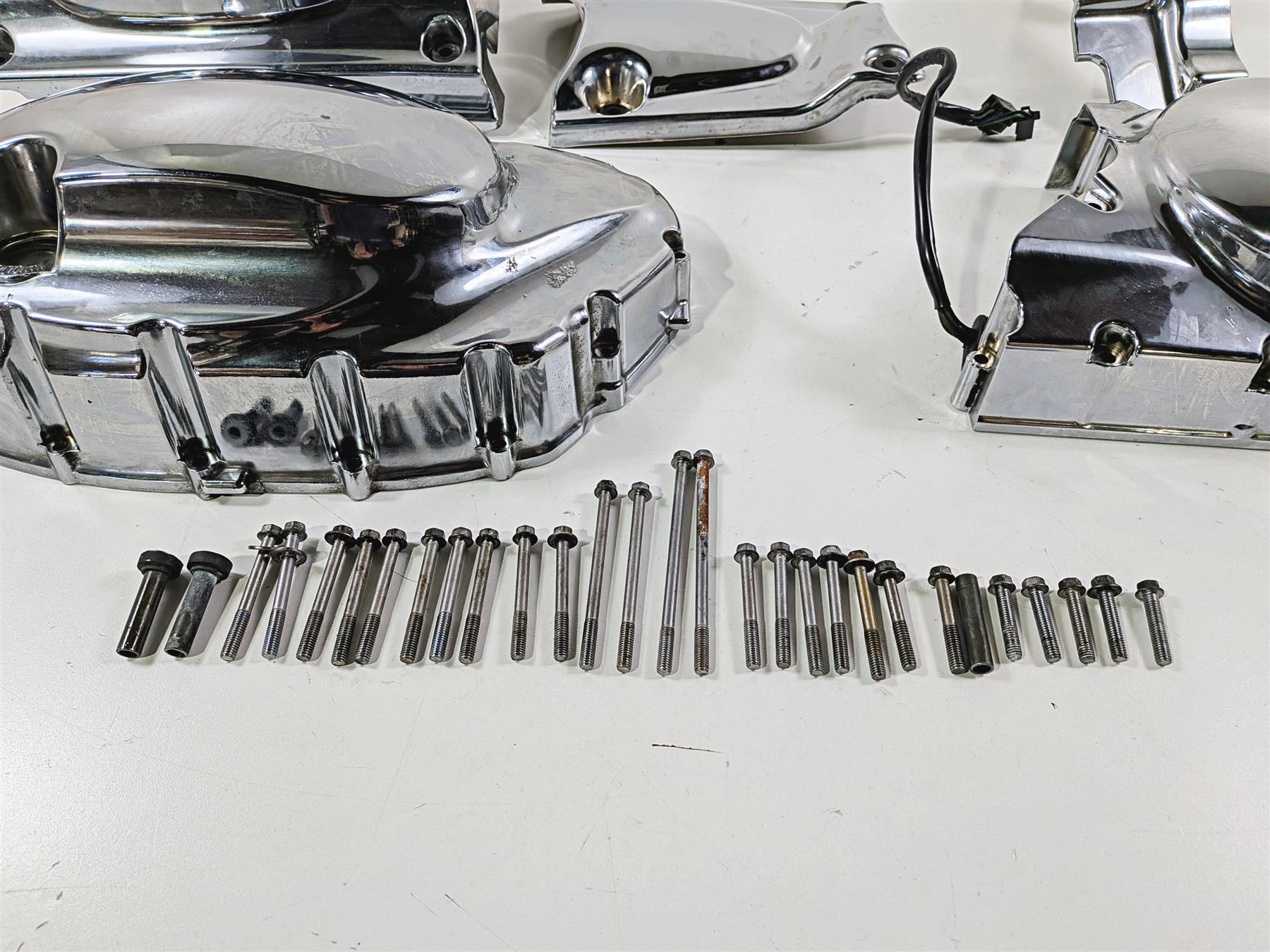 2006 Suzuki VL800 C50 Boulevard Engine Side Chrome Cover Set 47130-41F00 {{ shop.shopifyCountryName }} - Mototech271