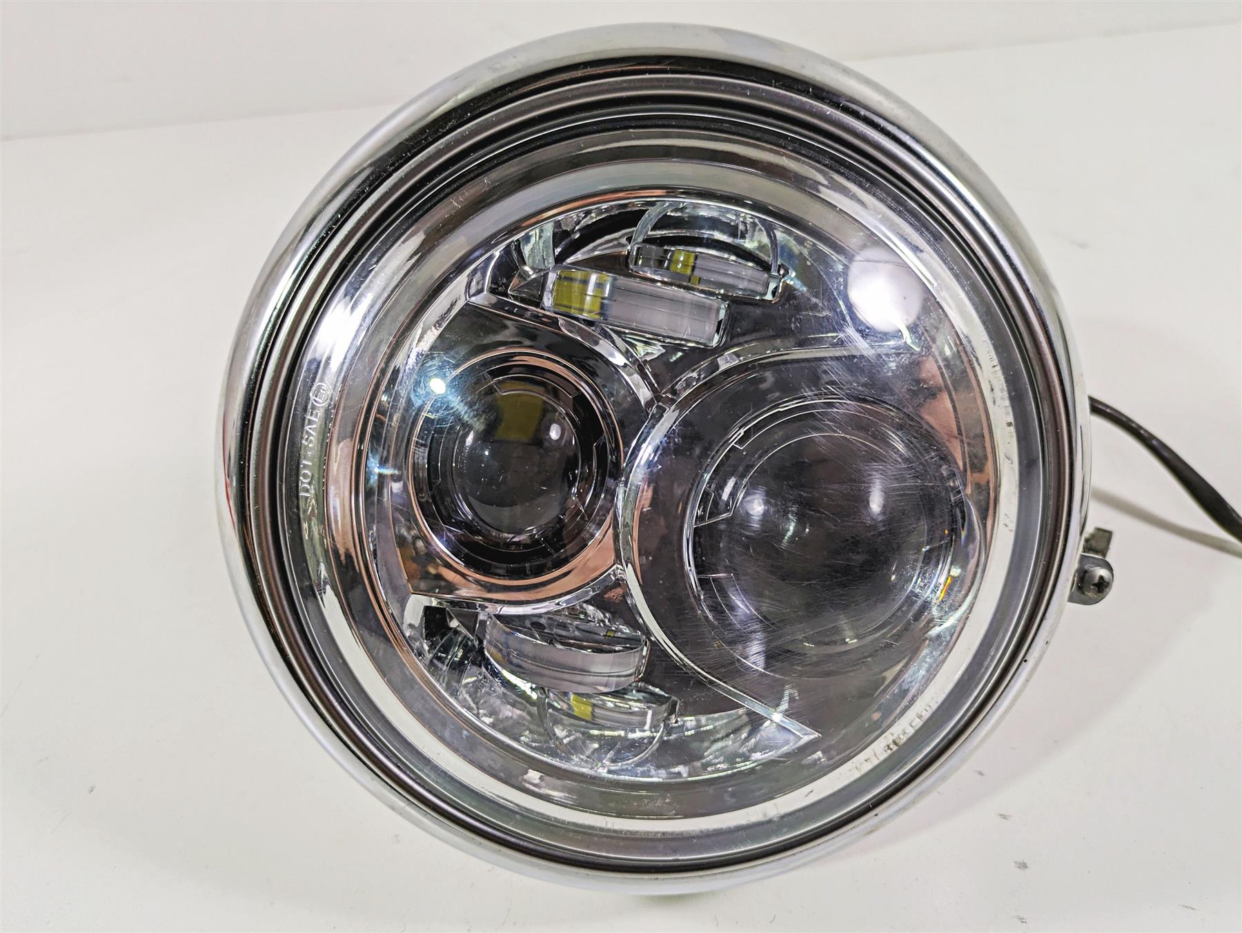 2008 Harley FLSTC Softail Heritage Led Headlight Lamp & Bracket 69748-05B {{ shop.shopifyCountryName }} - Mototech271