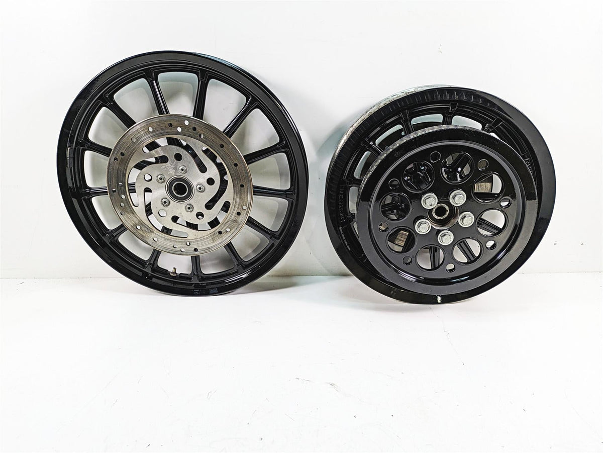 2005 Harley Dyna FXDL Low Rider Black Front Rear Wheel Set 16x3 19x2.15 43499-00 {{ shop.shopifyCountryName }} - Mototech271