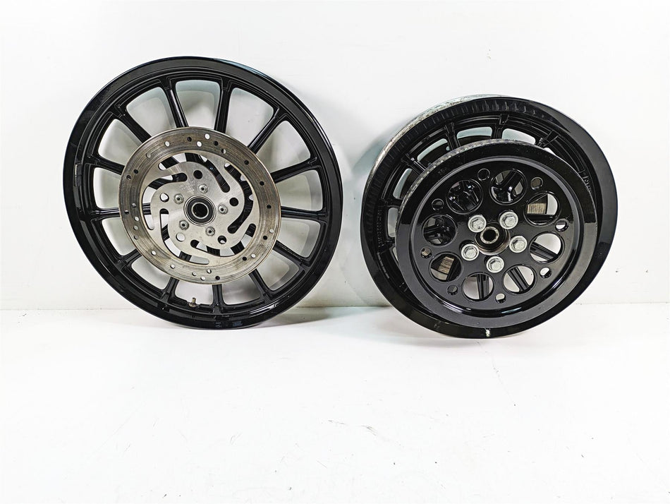 2005 Harley Dyna FXDL Low Rider Black Front Rear Wheel Set 16x3 19x2.15 43499-00 {{ shop.shopifyCountryName }} - Mototech271