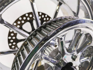 2004 Big Dog Chopper Straight Billet Rear Wheel Rim & Pulley 8.5x18 65T Pulley