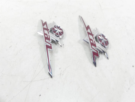 2002 Yamaha XVS1100 V-Star Fuel Gas Petrol Tank Emblem Set 5KS-2416B-10-00 {{ shop.shopifyCountryName }} - Mototech271