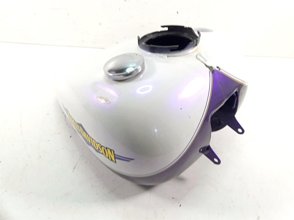 2010 Harley Touring FLHRC Road King Fuel Gas Tank White Ice Pearl -Read 61000691 {{ shop.shopifyCountryName }} - Mototech271