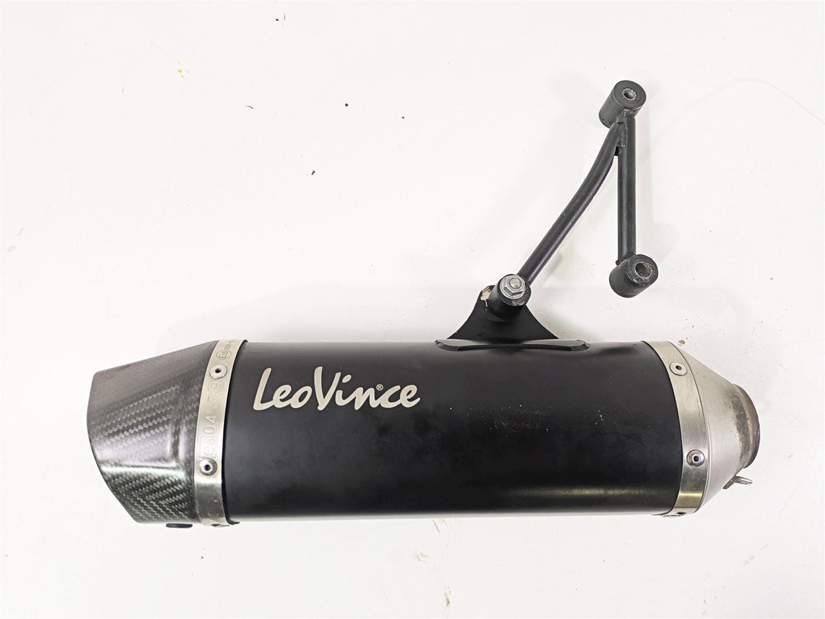 Inlet 54mm 17.5" Long Left Leo Vince Universal Exhaust Pipe Muffler Silencer Can {{ shop.shopifyCountryName }} - Mototech271