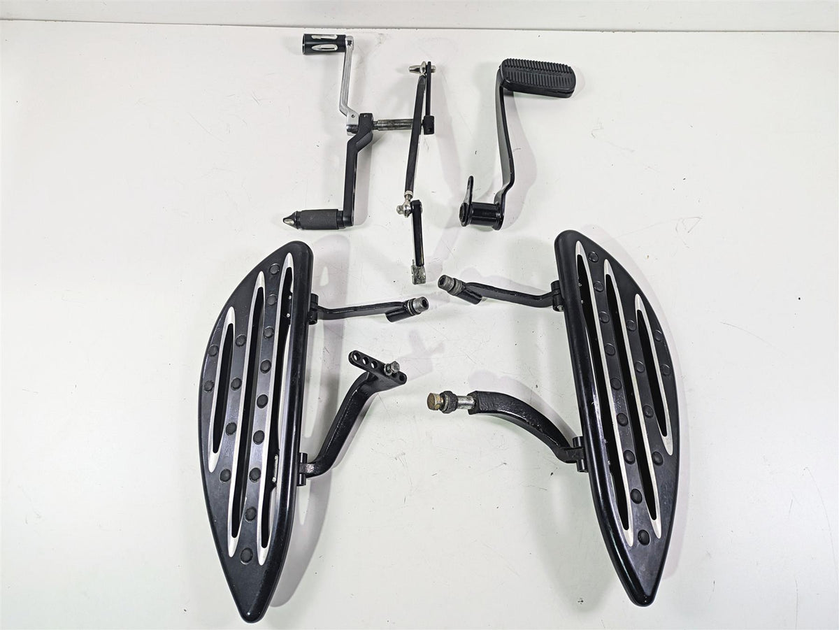 2001 Harley Touring FLHX Street Glide CNC Cut Front Rear Floor Board Pedal Set {{ shop.shopifyCountryName }} - Mototech271