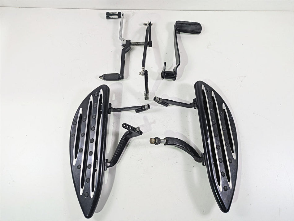2001 Harley Touring FLHX Street Glide CNC Cut Front Rear Floor Board Pedal Set {{ shop.shopifyCountryName }} - Mototech271