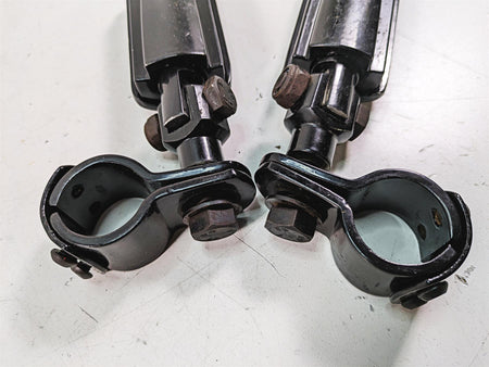 2009 Harley Softail FLSTSB Cross Bones Aftermarket Black Highway Peg Set {{ shop.shopifyCountryName }} - Mototech271