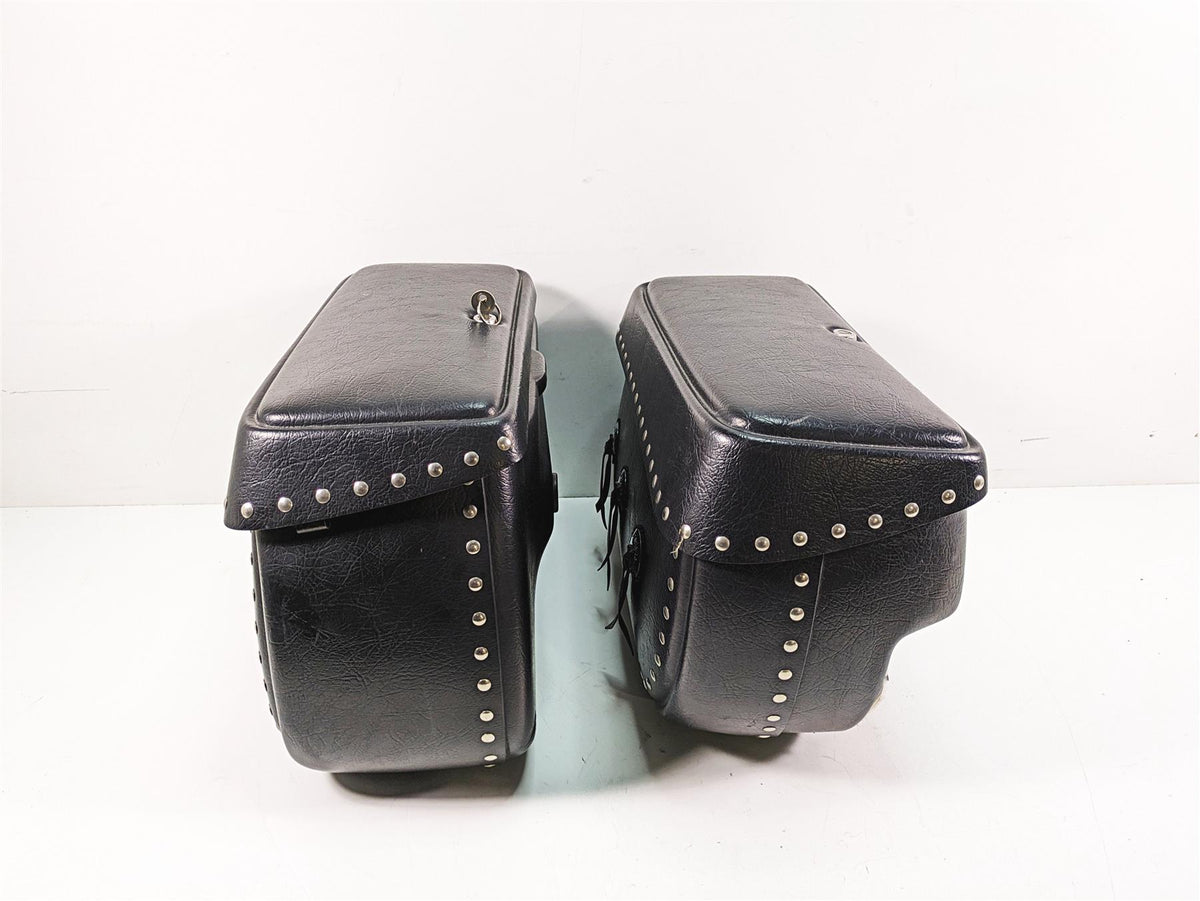 2006 Honda VT1100 C2 Shadow Leatherlyke Studded Saddlebag Saddle Bag Set ACC310 {{ shop.shopifyCountryName }} - Mototech271