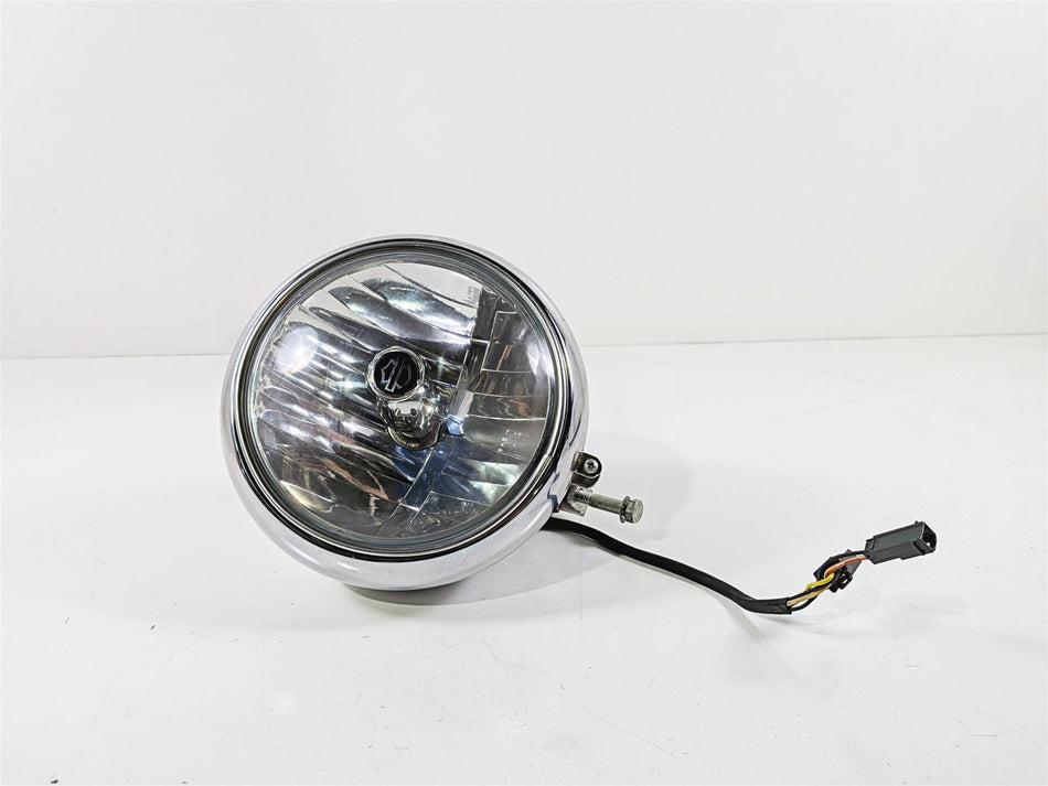 2005 Harley Softail FLSTFSE CVO Fat Boy Headlight Lamp & Chrome Bucket 67903-00A-Mototech271