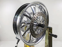Load image into Gallery viewer, 2007 Harley Touring Glide Twisted Vortex Style Chrome Front Rear Wheel Rim 21&quot; &amp; 18&quot; | Mototech271
