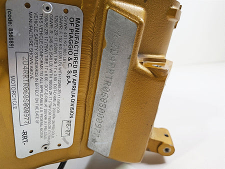 2008 Aprilia RSVR 1000 Factory Straight Main Frame Chassis -GOLD -With Clean Florida Title -AP8184394 {{ shop.shopifyCountryName }} - Mototech271