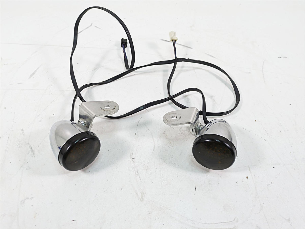2012 Harley FLD Dyna Switchback Front Led Turn Signal Smoke Blinker Set 68972-00 {{ shop.shopifyCountryName }} - Mototech271