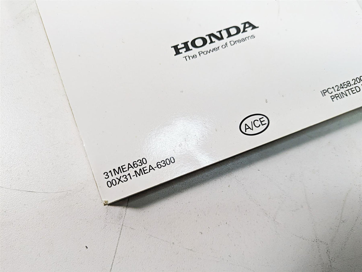 2006 Honda V-Twin VTX1300 R Oem Owners Manual Booklet VTX1300S/R 00X31-MEA-6300 {{ shop.shopifyCountryName }} - Mototech271