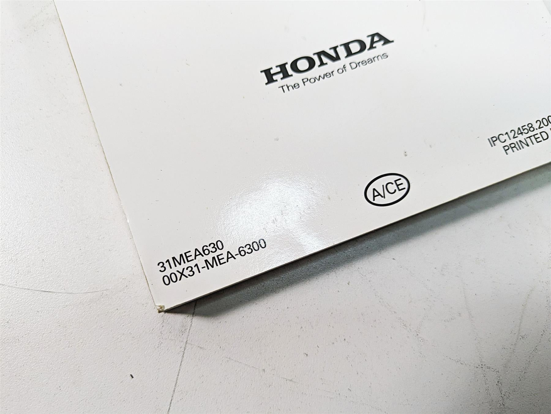 2006 Honda V-Twin VTX1300 R Oem Owners Manual Booklet VTX1300S/R 00X31-MEA-6300 {{ shop.shopifyCountryName }} - Mototech271