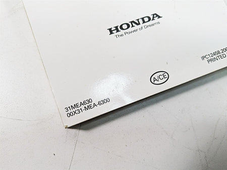 2006 Honda V-Twin VTX1300 R Oem Owners Manual Booklet VTX1300S/R 00X31-MEA-6300 {{ shop.shopifyCountryName }} - Mototech271