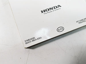 2006 Honda V-Twin VTX1300 R Oem Owners Manual Booklet VTX1300S/R 00X31-MEA-6300 | Mototech271