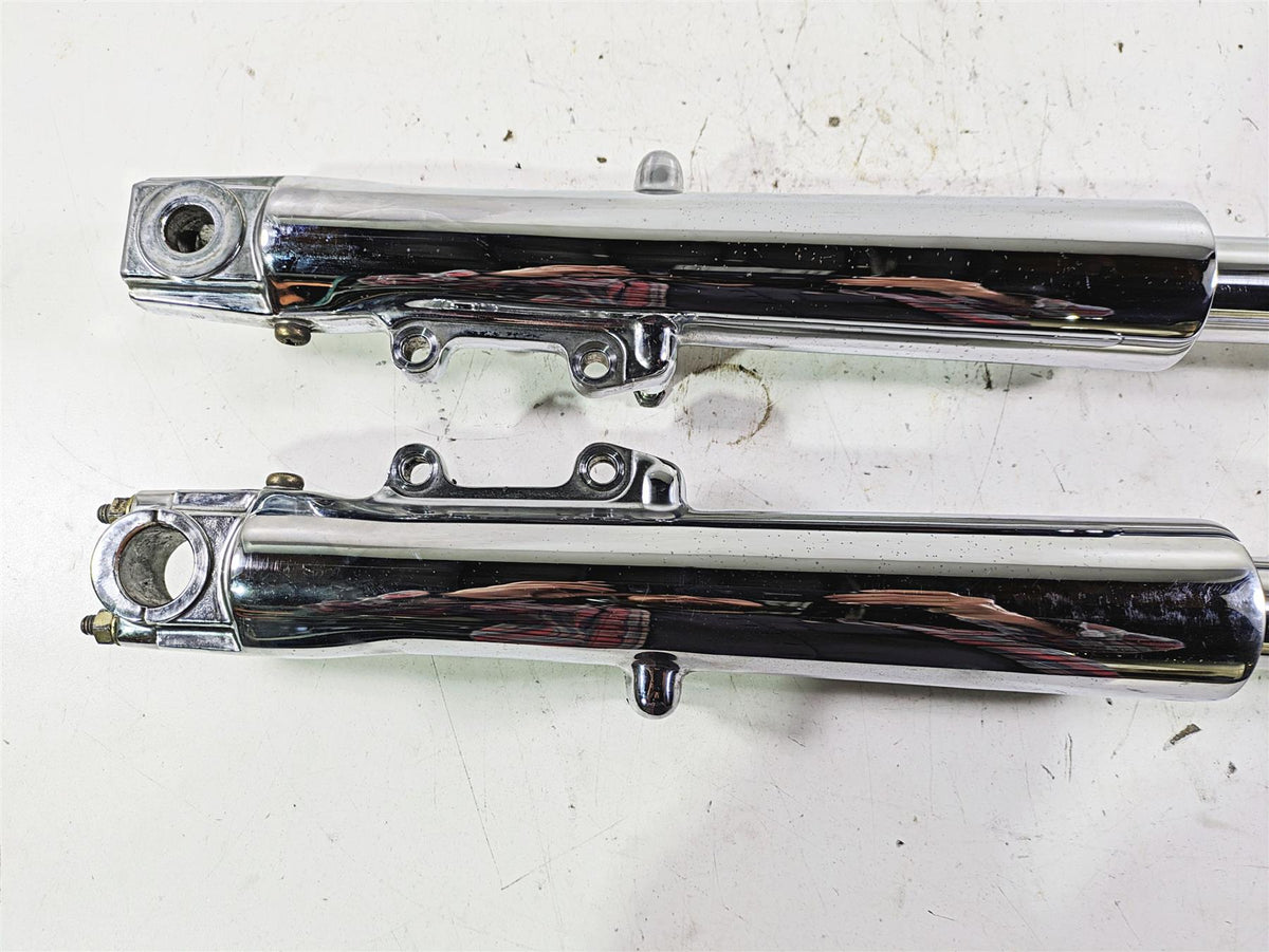 2003 Harley Touring FLHTCUI 100TH E-Glide Chrome Front Fork Set 41mm 46495-02A {{ shop.shopifyCountryName }} - Mototech271