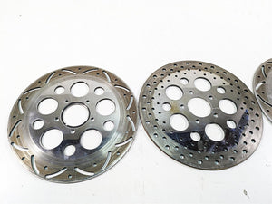 00-07 Harley Davidson Touring Electra Glide Aftermarket Chrome Front Rear Brake Rotor Disc Set