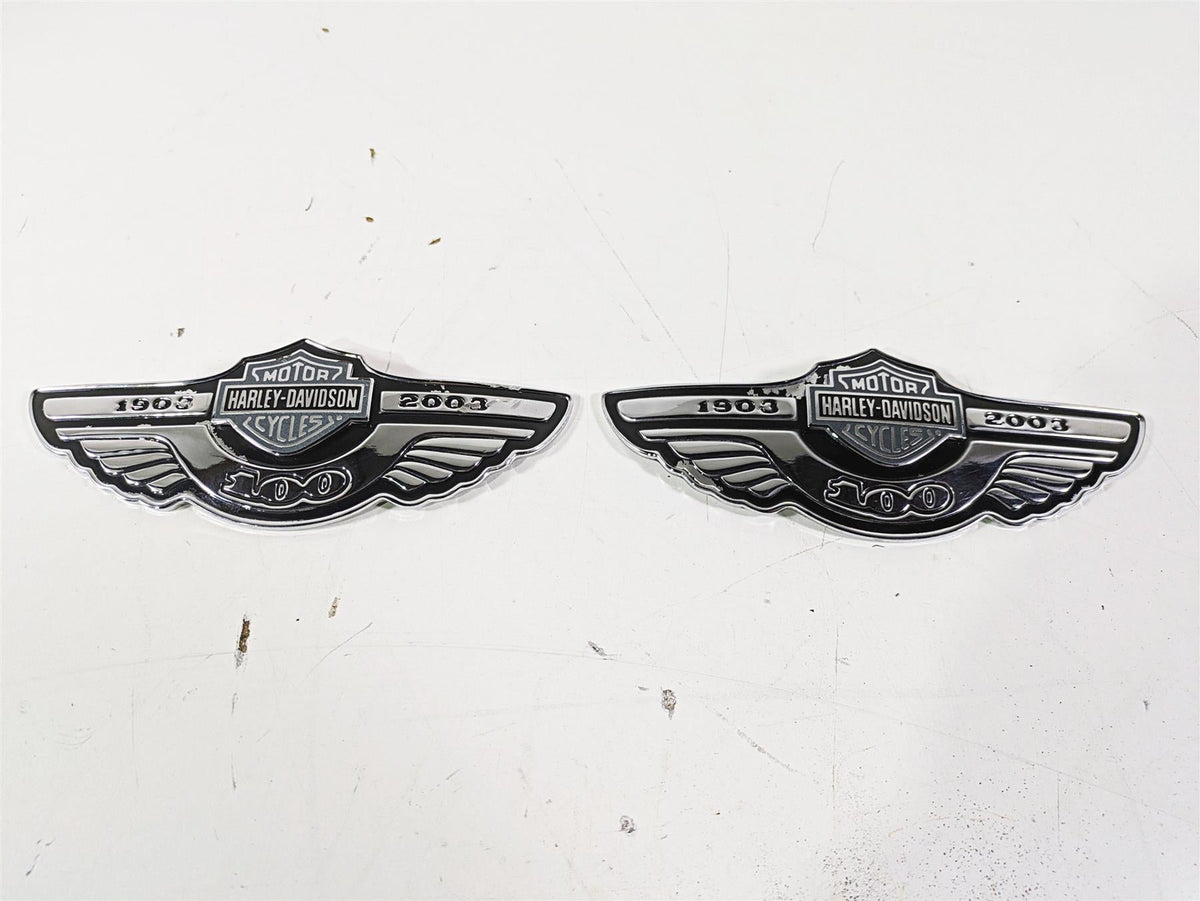 2003 Harley Dyna FXDL Low Rider 100TH Tank Emblems Badges 62230-03A 62231-03A {{ shop.shopifyCountryName }} - Mototech271