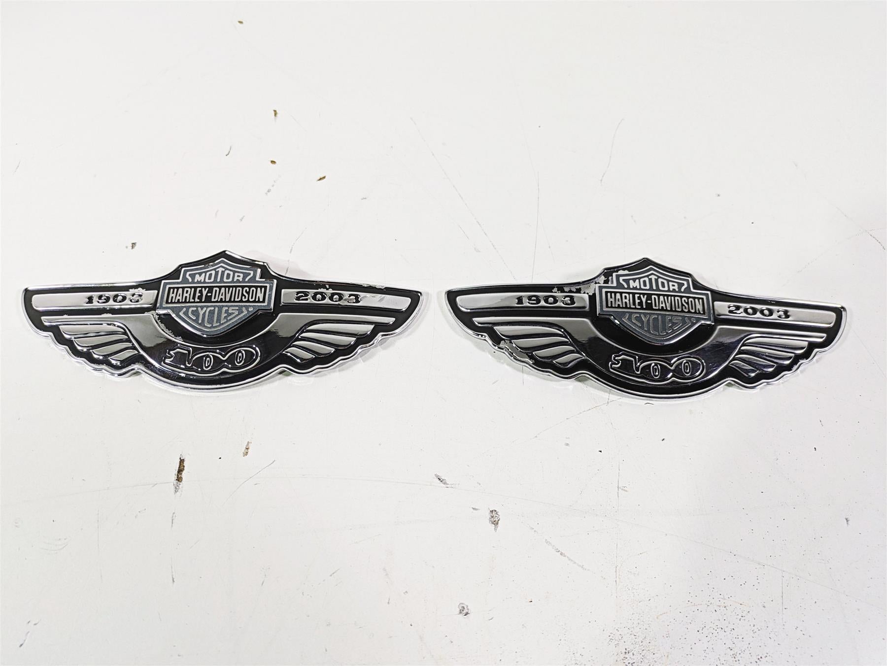 2003 Harley Dyna FXDL Low Rider 100TH Tank Emblems Badges 62230-03A 62231-03A {{ shop.shopifyCountryName }} - Mototech271