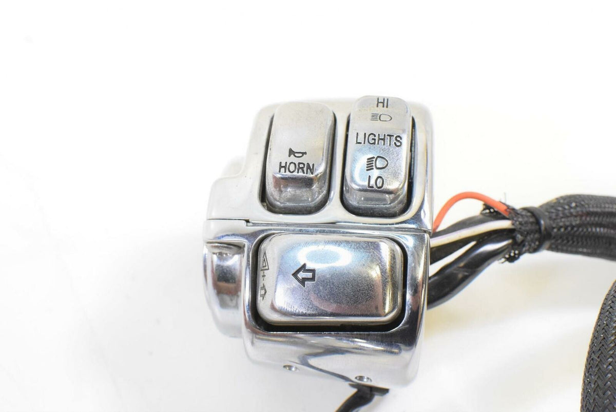 2008 Harley FXDWG Dyna Wide Glide Chrome Left Control Switch & Blinker 71597-96B {{ shop.shopifyCountryName }} - Mototech271