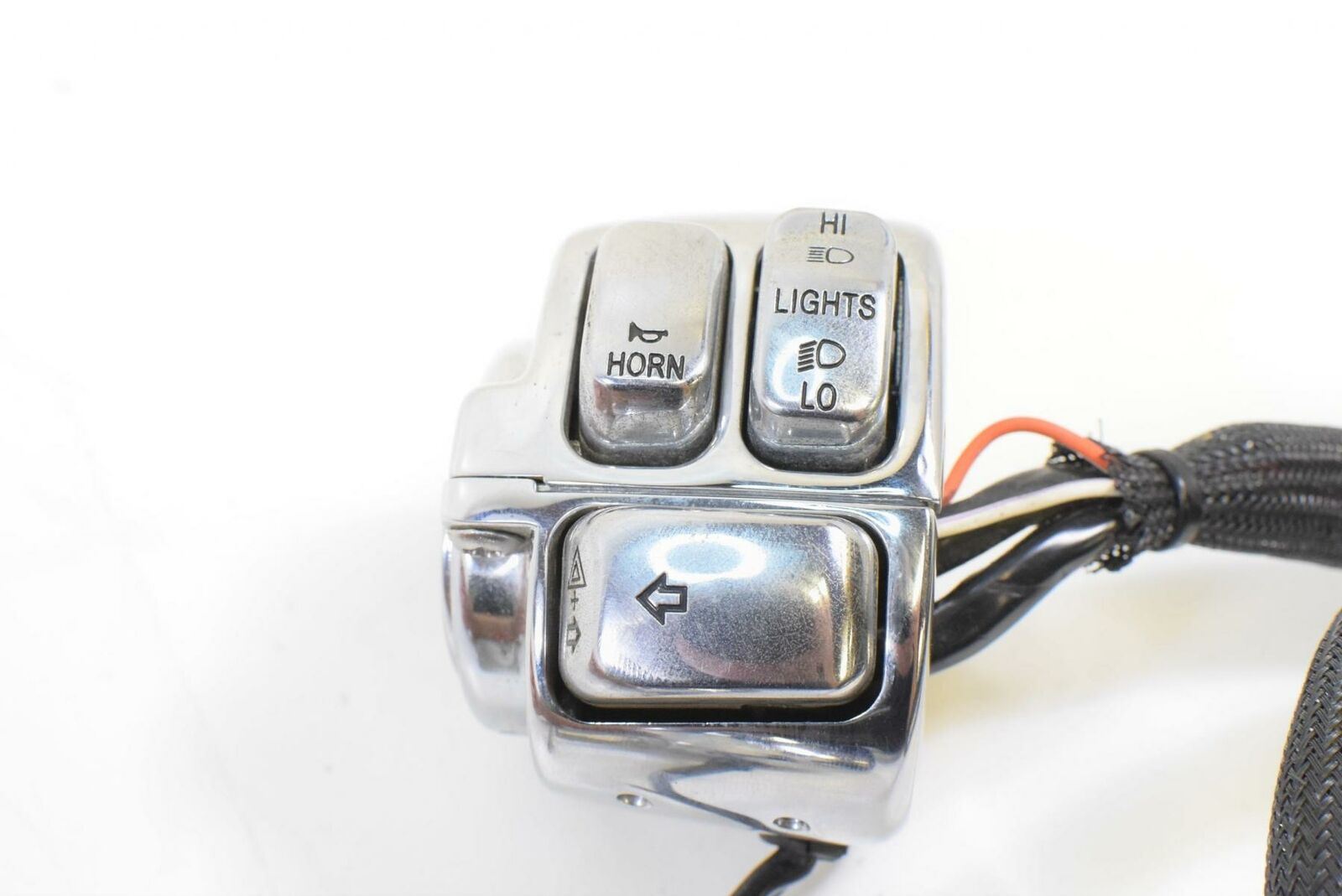2008 Harley FXDWG Dyna Wide Glide Chrome Left Control Switch & Blinker 71597-96B {{ shop.shopifyCountryName }} - Mototech271