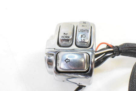 2008 Harley FXDWG Dyna Wide Glide Chrome Left Control Switch & Blinker 71597-96B {{ shop.shopifyCountryName }} - Mototech271