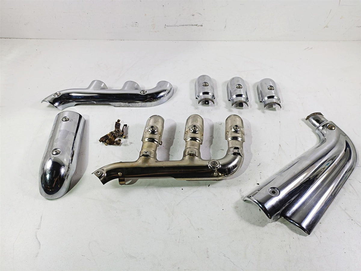 2006 Triumph Rocket 3 Exhaust Chrome Heat Shield Cover Set T2208512 {{ shop.shopifyCountryName }} - Mototech271
