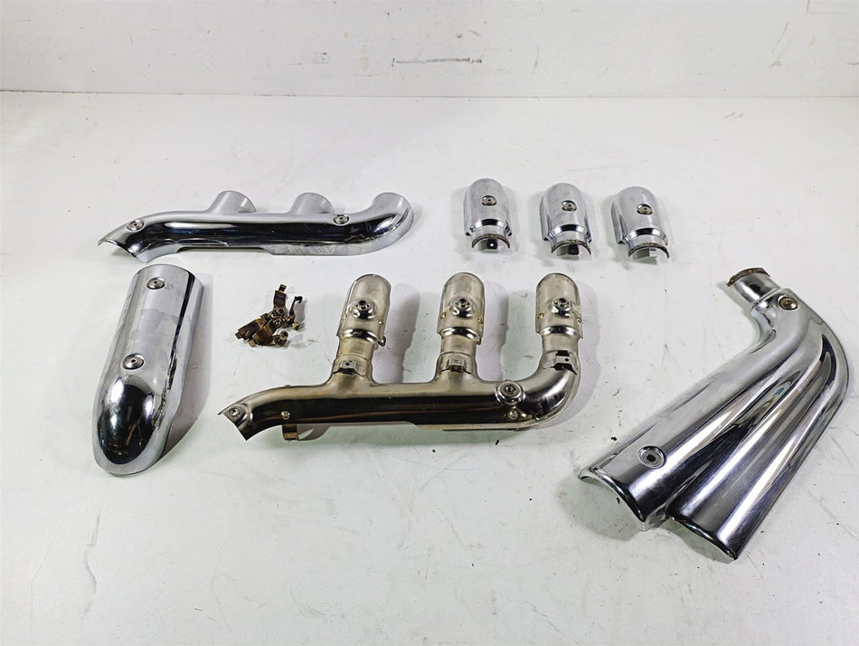 2006 Triumph Rocket 3 Exhaust Chrome Heat Shield Cover Set T2208512 {{ shop.shopifyCountryName }} - Mototech271