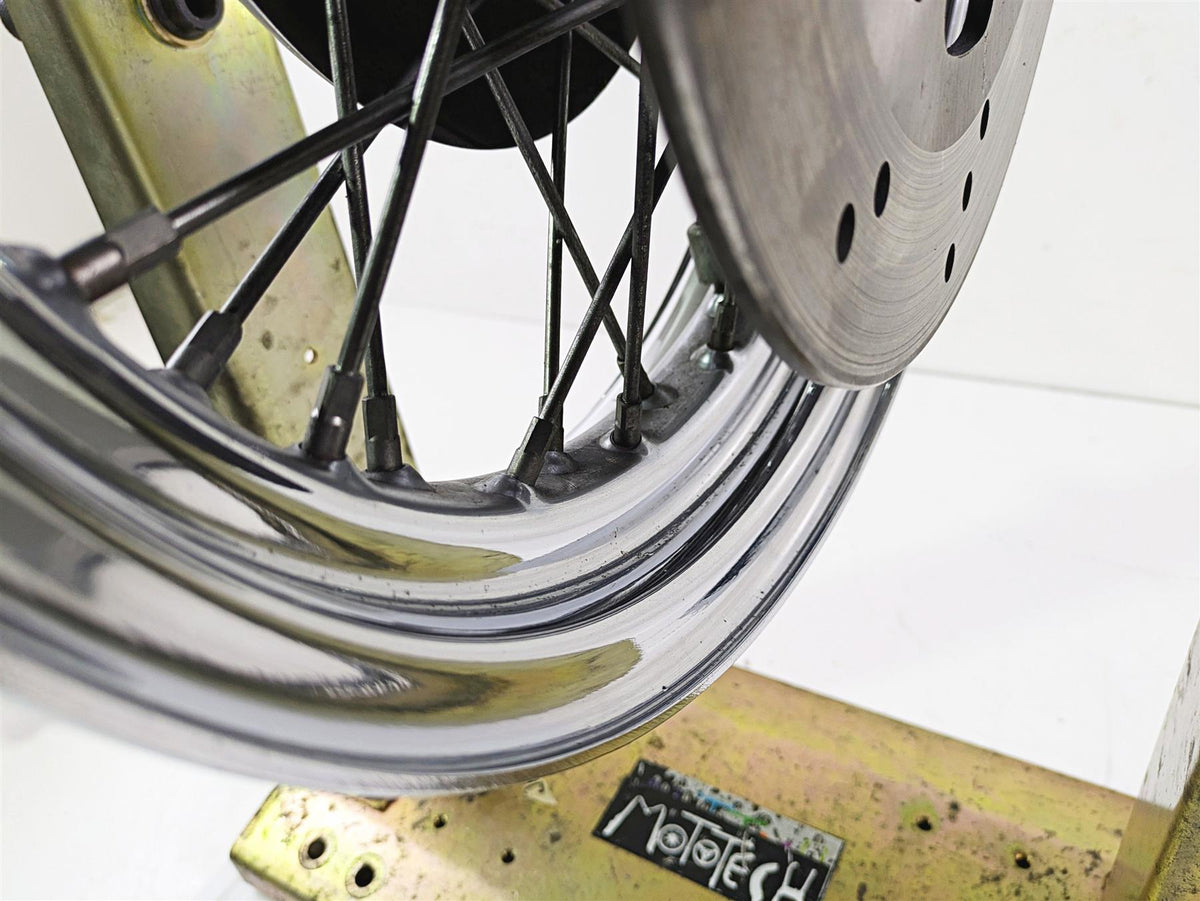 1992 Harley FLSTC Softail Heritage 16x3 Front Wheel Spoke Rim + Cover 43005-86 {{ shop.shopifyCountryName }} - Mototech271