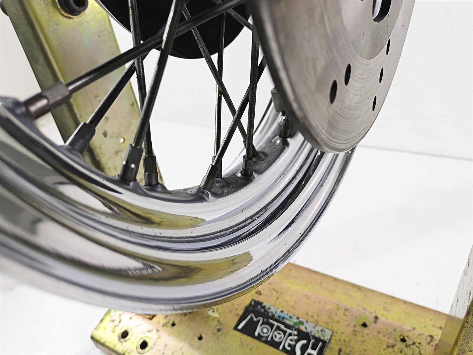 1992 Harley FLSTC Softail Heritage 16x3 Front Wheel Spoke Rim + Cover 43005-86 {{ shop.shopifyCountryName }} - Mototech271