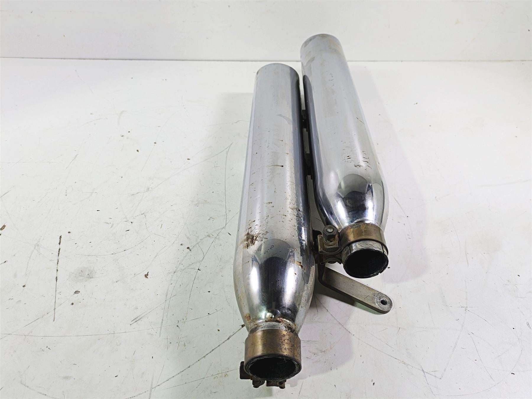 2004 Victory Kingpin Exhaust Muffler Silencer Slash Cut Set {{ shop.shopifyCountryName }} - Mototech271
