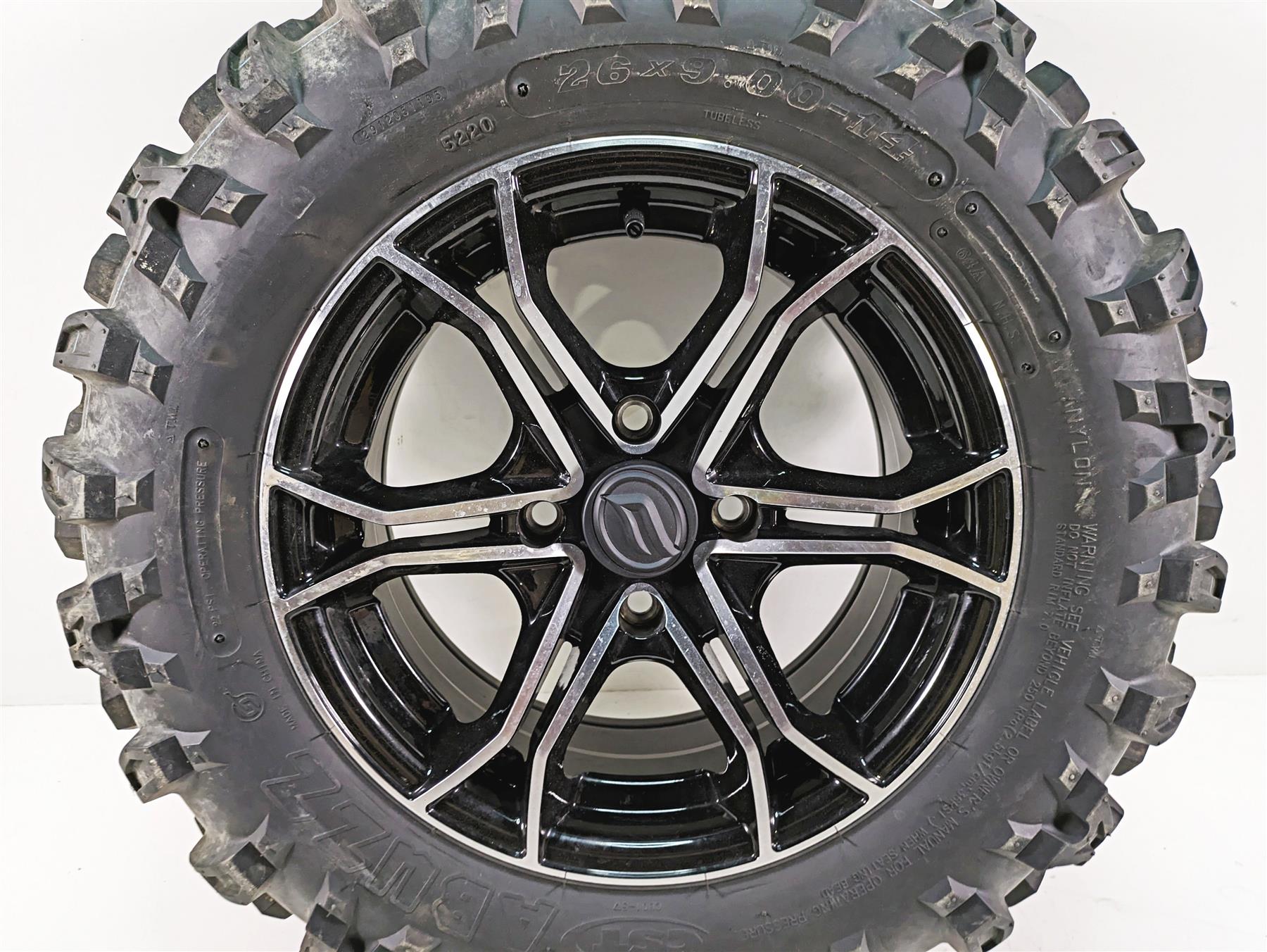 2021 CFMoto Zforce 500 Trail Left Front Wheel Abuzz CST 26x9-14 Tire 9SW0-070100 {{ shop.shopifyCountryName }} - Mototech271