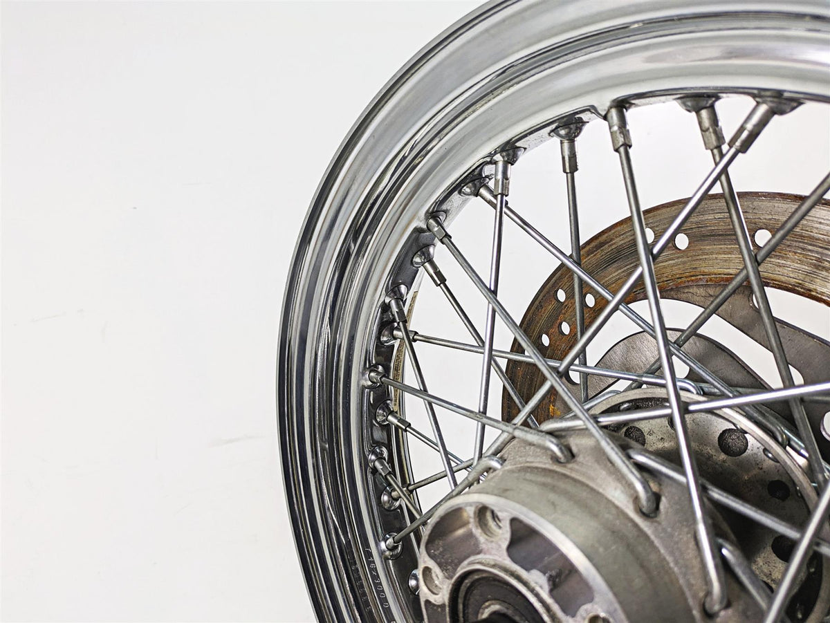 2000 Harley FXSTS Softail Springer Chrome Spoke Rear Wheel Rim 16x3 43085-97 {{ shop.shopifyCountryName }} - Mototech271