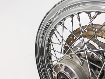 2000 Harley FXSTS Softail Springer Chrome Spoke Rear Wheel Rim 16x3 43085-97 {{ shop.shopifyCountryName }} - Mototech271