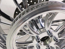Load image into Gallery viewer, 2007 Harley Touring Glide Twisted Vortex Style Chrome Front Rear Wheel Rim 21&quot; &amp; 18&quot; | Mototech271
