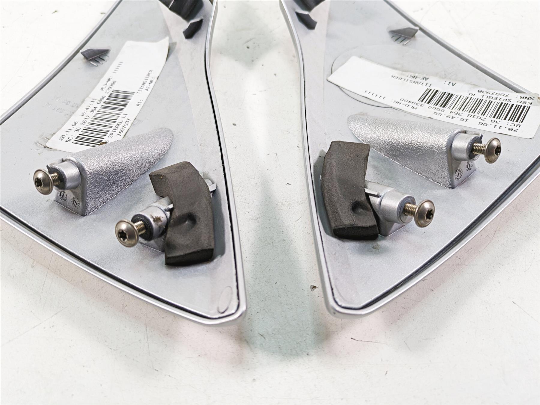 2007 BMW R1200RT K26 Left Right Mirror Cover Titan Silver 7697937 7697938 {{ shop.shopifyCountryName }} - Mototech271