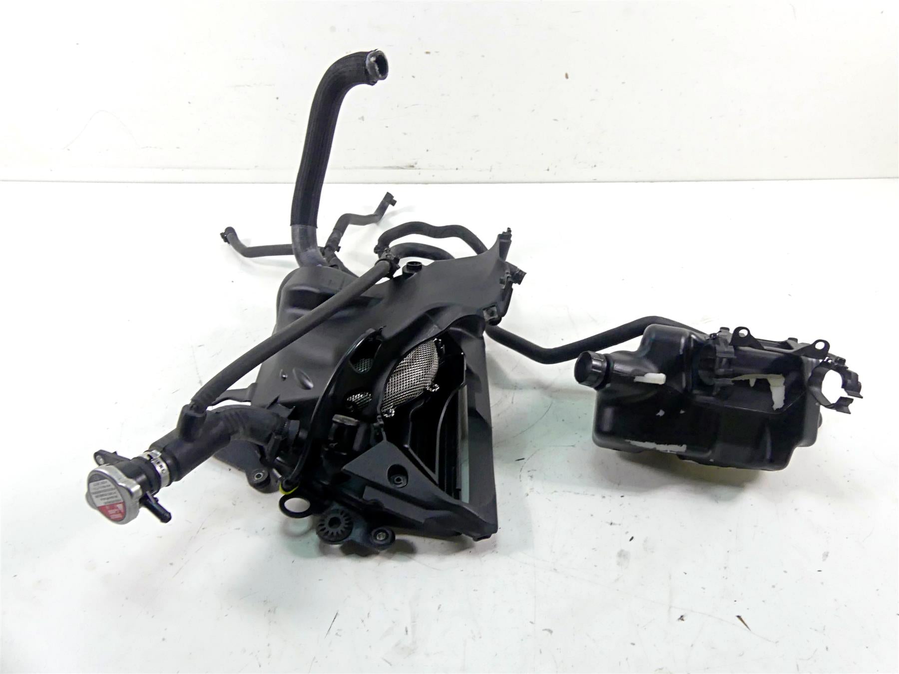 2013 Ducati Diavel Red Right Radiator Fan Reservoir Set - No Leaks 54840881B
