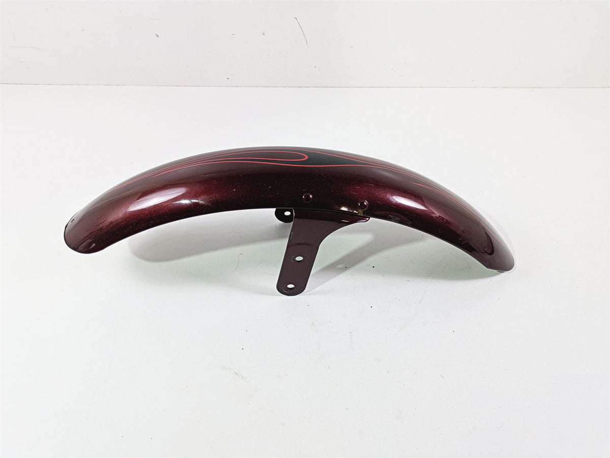 2008 Harley FXCWC Softail Rocker Front Fender Crimson Red Sunglo Deluxe 60158-08 {{ shop.shopifyCountryName }} - Mototech271