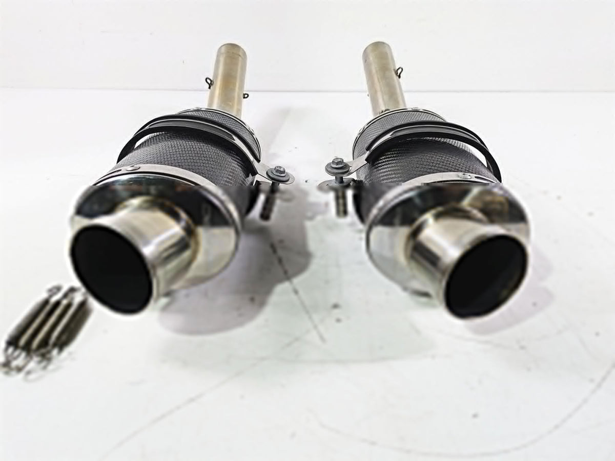 2008 Aprilia RSVR 1000 Factory Delkevic 225mm Carbon Exhaust Muffler Set KIT0318 {{ shop.shopifyCountryName }} - Mototech271