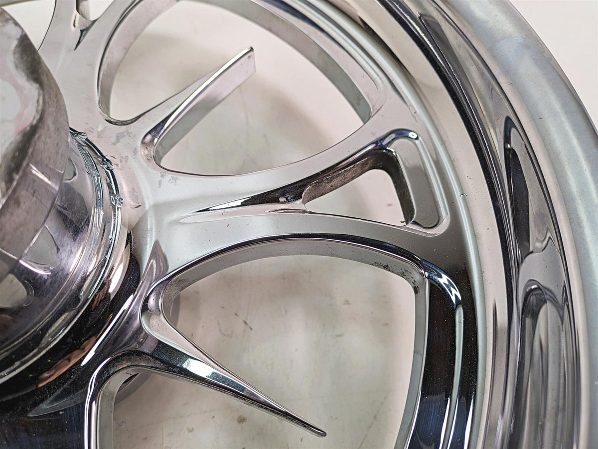 1999 Harley Dyna FXDL Low Rider 16x3 Custom Thorn Chrome Rear Wheel Rim & Rotor {{ shop.shopifyCountryName }} - Mototech271
