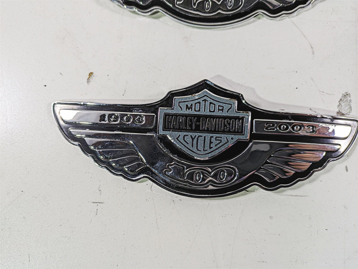 2003 Harley Dyna FXDL Low Rider 100TH Tank Emblems Badges 62230-03A 62231-03A {{ shop.shopifyCountryName }} - Mototech271