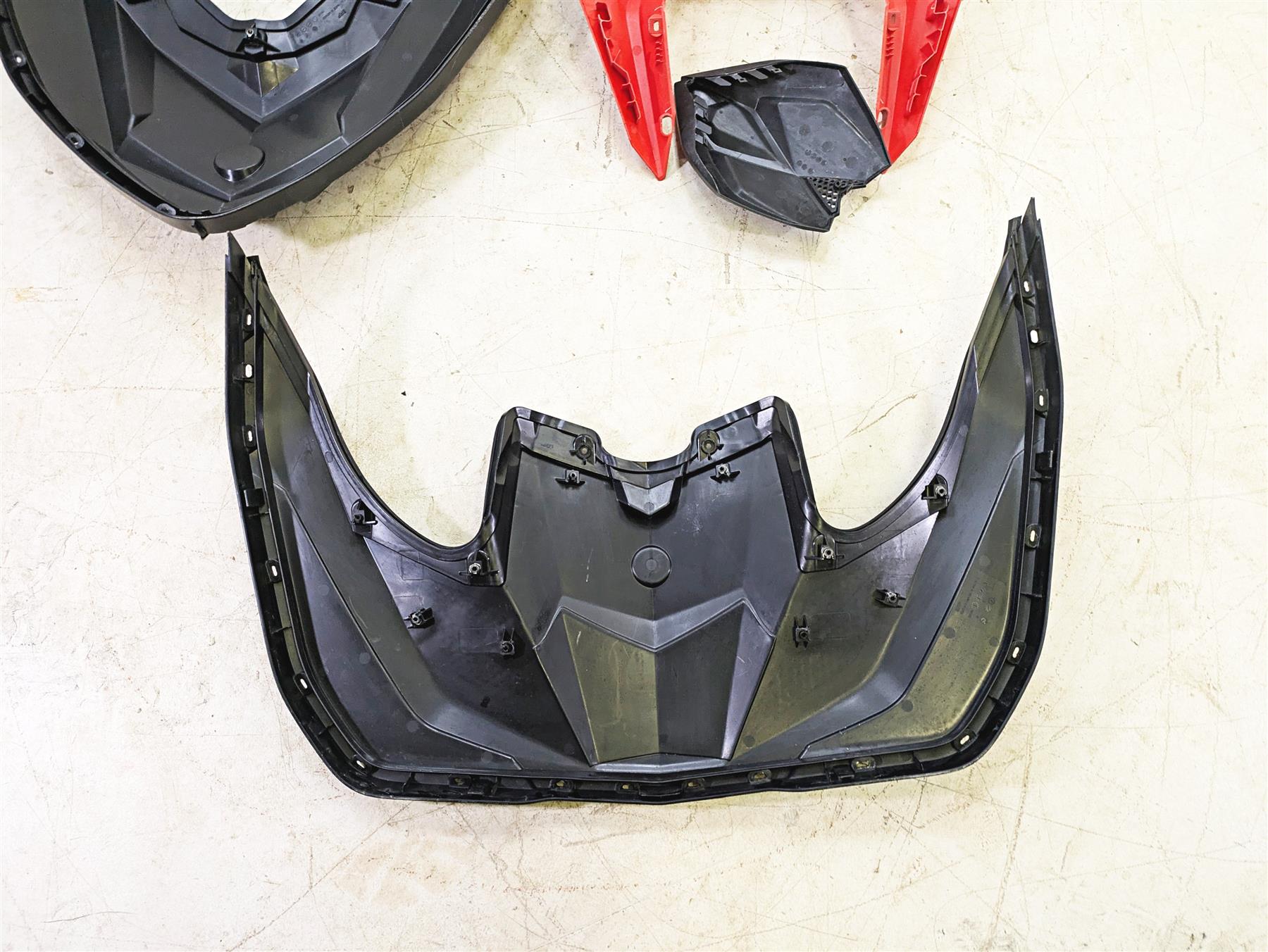 2022 SeaDoo Spark 900 Trixx Black & Red Deck Cover Fairing Set 291005484 {{ shop.shopifyCountryName }} - Mototech271