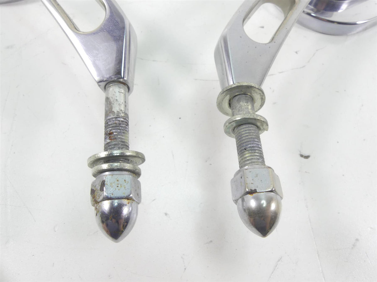 2002 Harley Touring FLHRCI Road King Oem Chrome Oval Rear View Mirror Set {{ shop.shopifyCountryName }} - Mototech271