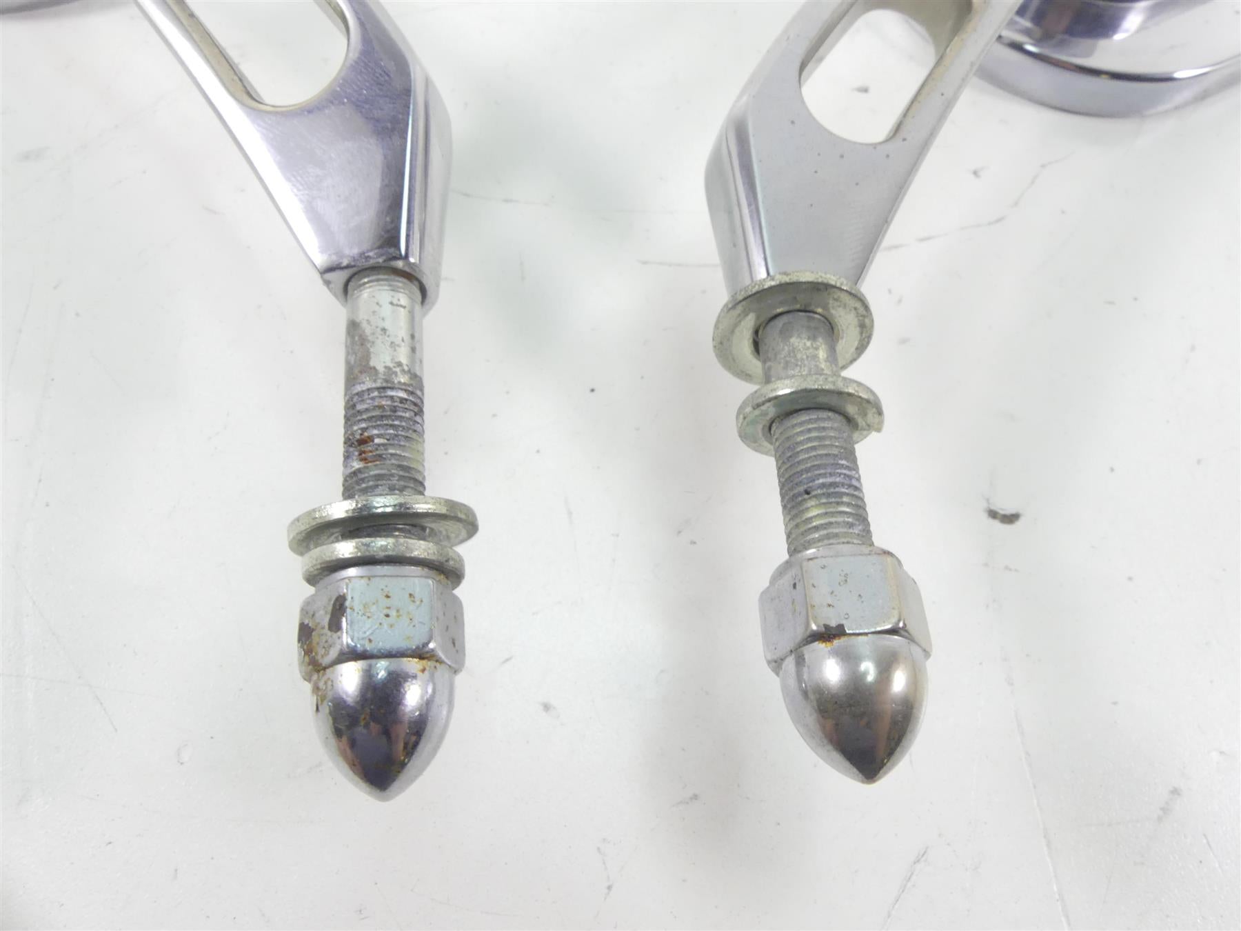 2002 Harley Touring FLHRCI Road King Oem Chrome Oval Rear View Mirror Set {{ shop.shopifyCountryName }} - Mototech271