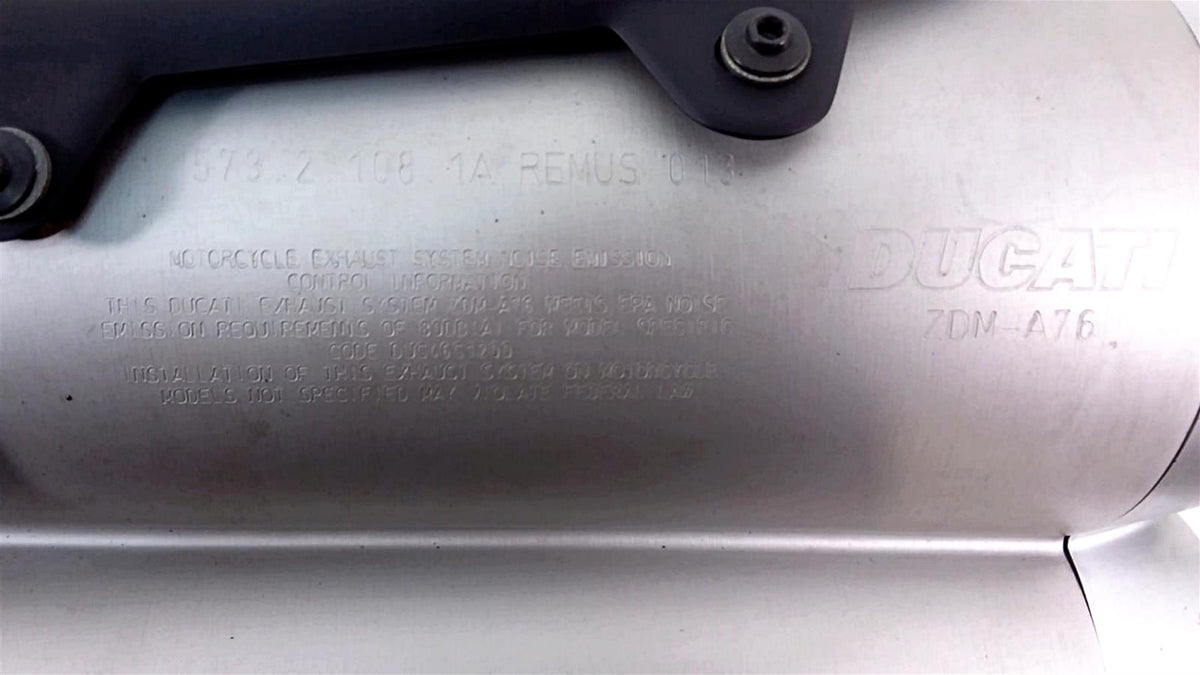 2013 Ducati Diavel Red Oem Stock Exhaust Pipe Muffler 57321081A {{ shop.shopifyCountryName }} - Mototech271