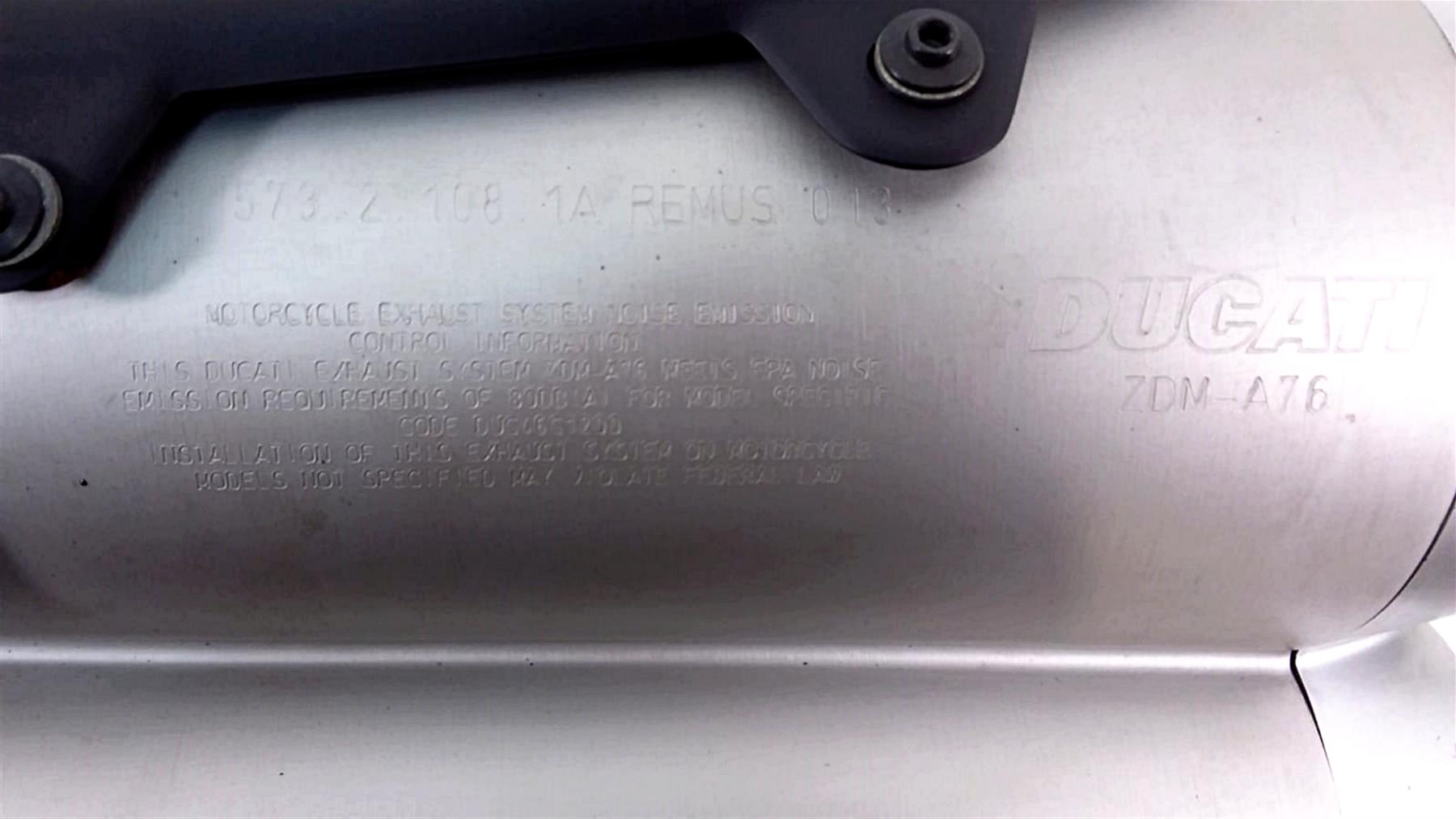 2013 Ducati Diavel Red Oem Stock Exhaust Pipe Muffler 57321081A {{ shop.shopifyCountryName }} - Mototech271