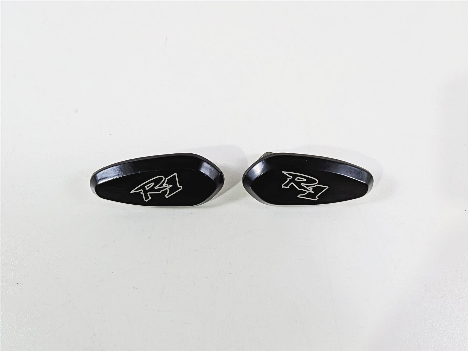 2008 Yamaha YZF R1 RN19 Aftermarket Black Mirror Delete Caps {{ shop.shopifyCountryName }} - Mototech271