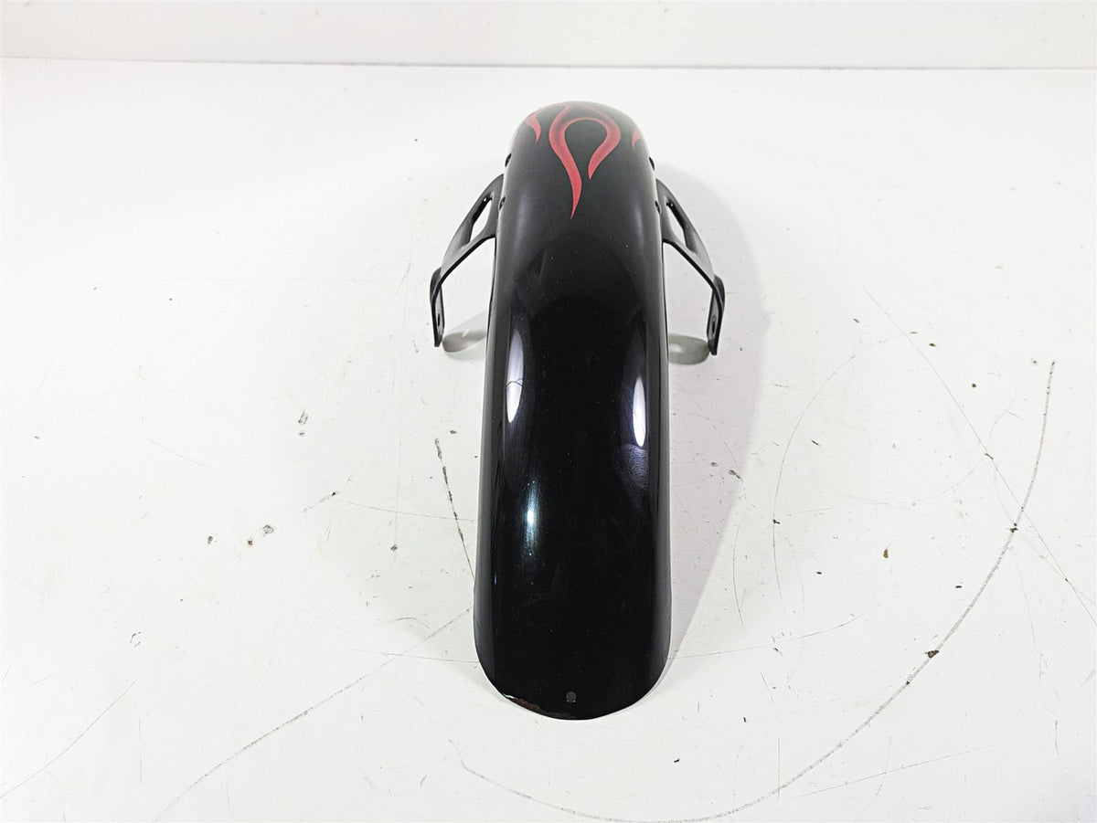 2007 Harley FXDWG Dyna Wide Glide Front Fender Red Flames 60141-06B {{ shop.shopifyCountryName }} - Mototech271